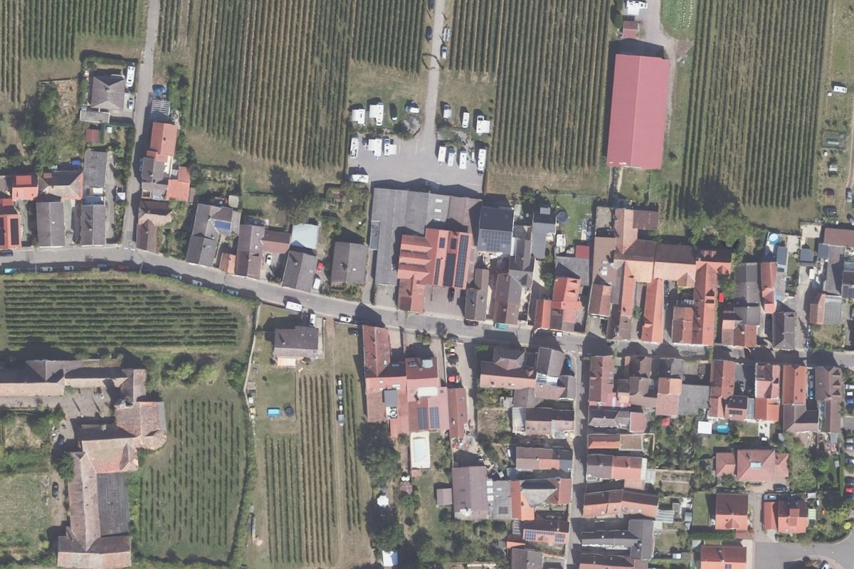 Wohnmobil auf gepflegtem Stellplatz